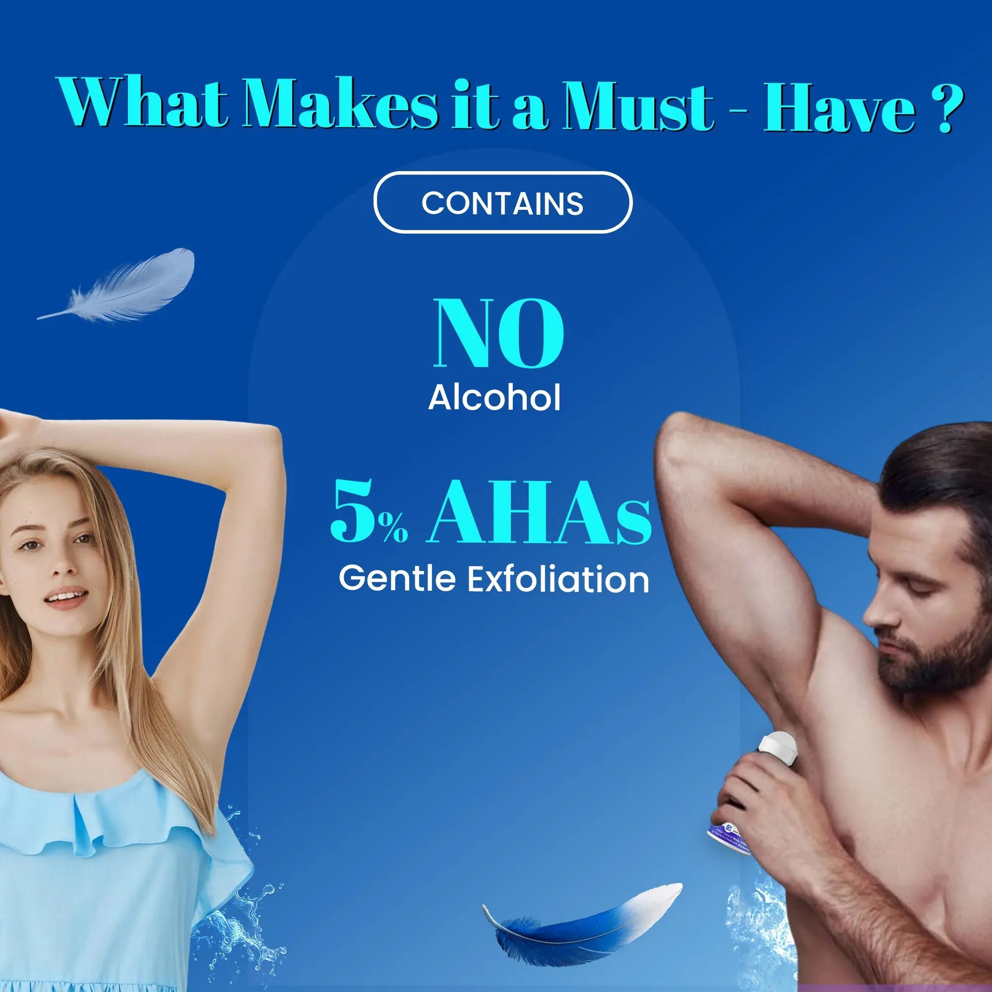 Cosmozie Underarm Roll-On for Men & Women | 48H Odour Control | Skin Whitening, Smoothening & Freshness | Alcohol-Free Natural Deodorant My Store