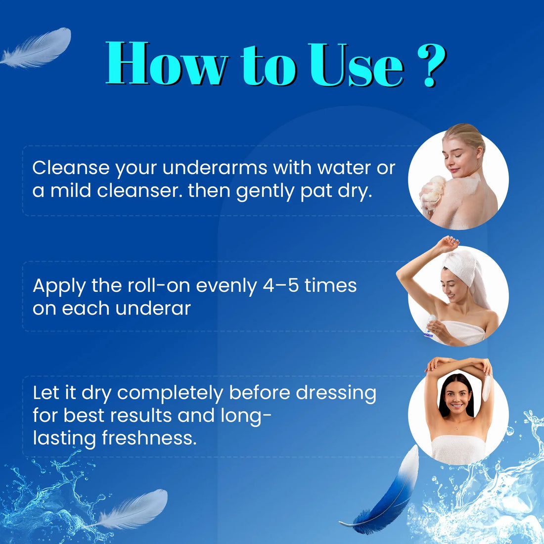 Cosmozie Underarm Roll-On for Men & Women | 48H Odour Control | Skin Whitening, Smoothening & Freshness | Alcohol-Free Natural Deodorant My Store